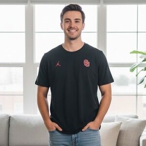 Jordan University of Oklahoma OU Sooners Dri-Fit T-Shirt Men's Black - Size XL